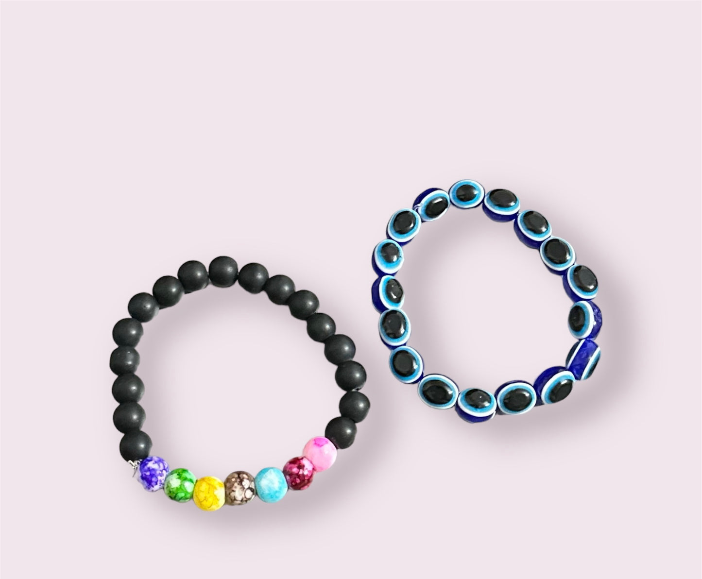 Combo of 2 Onxy Beads Adjustable Unisex Hand Bracelet