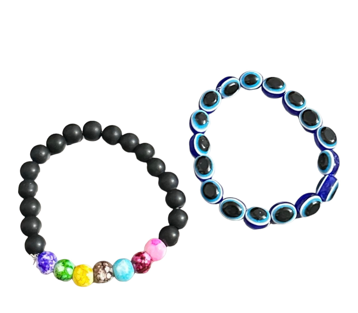 Combo of 2 Onxy Beads Adjustable Unisex Hand Bracelet