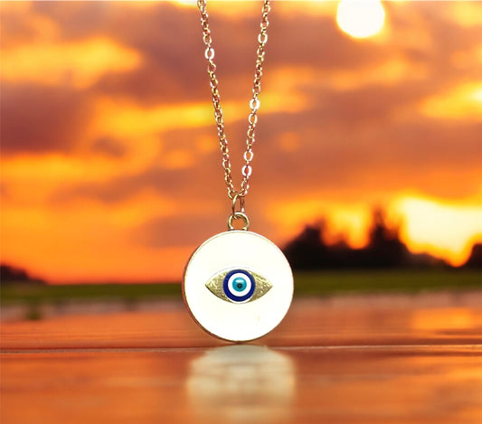 Evil Eye Charm Pendant With Necklace Chain