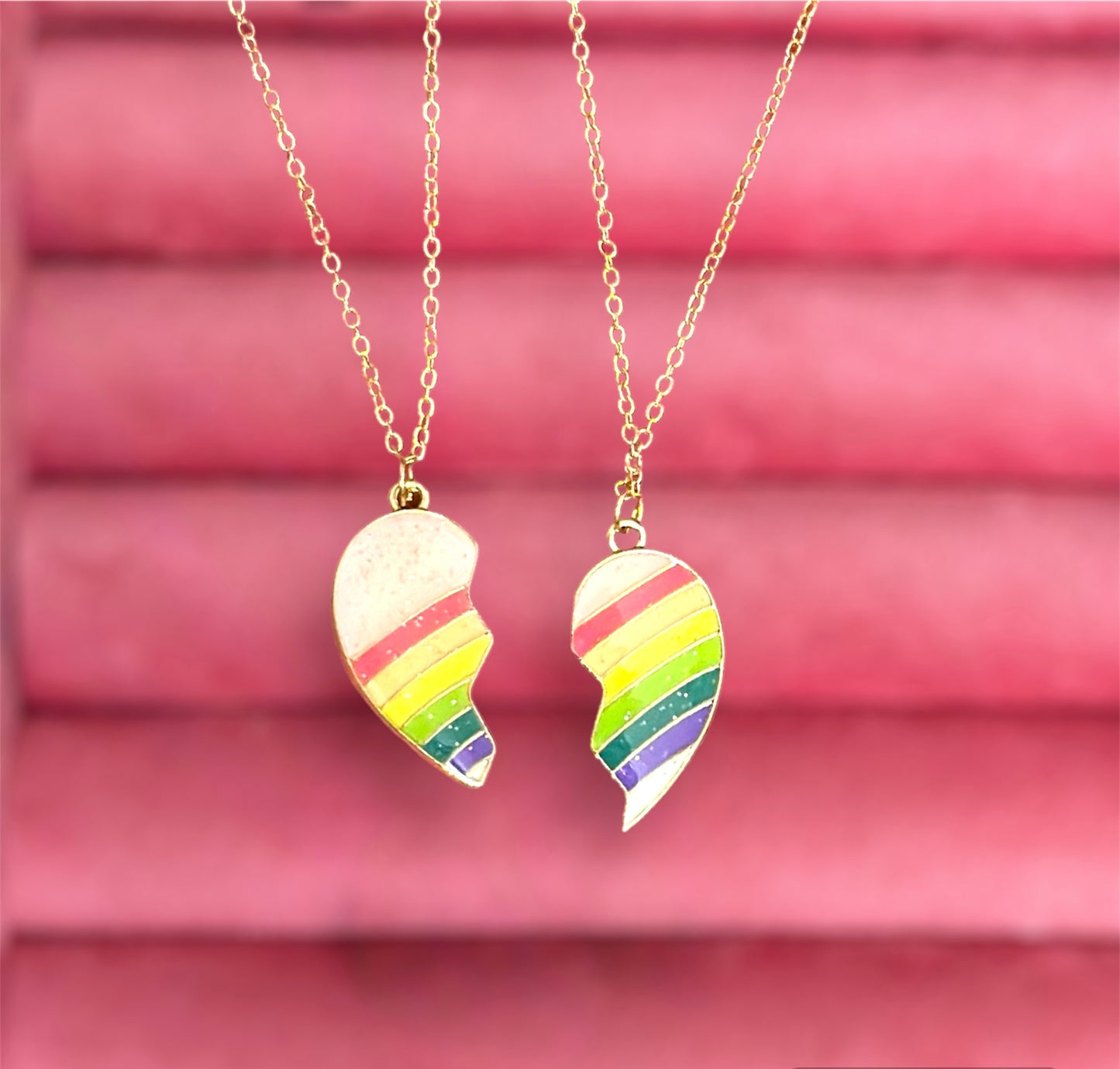 Couple Magnetic Heart Pendant Necklace Chain