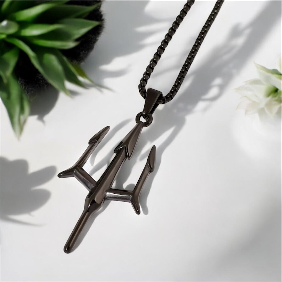 Premium Trident Style Necklace Pendent Chain