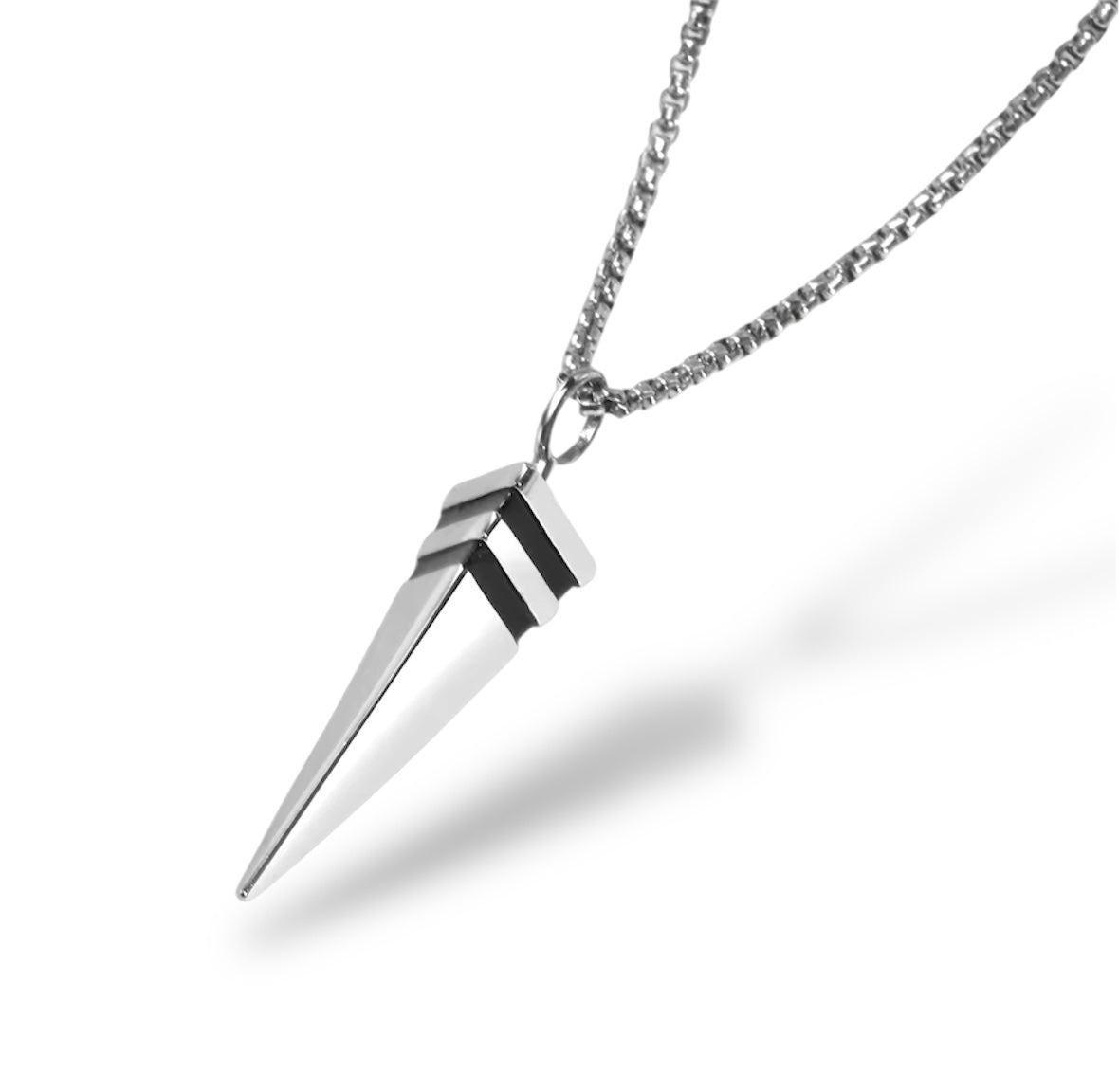 Combo of Chain Hand Bracelet and Down Arrow Necklace Pendant Box Chain
