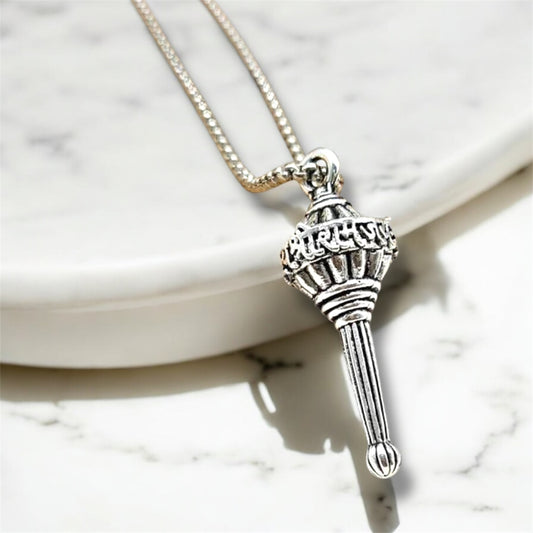 Jai Shri Ram Written Hanuman Ji Gada Necklace Pendent Chain