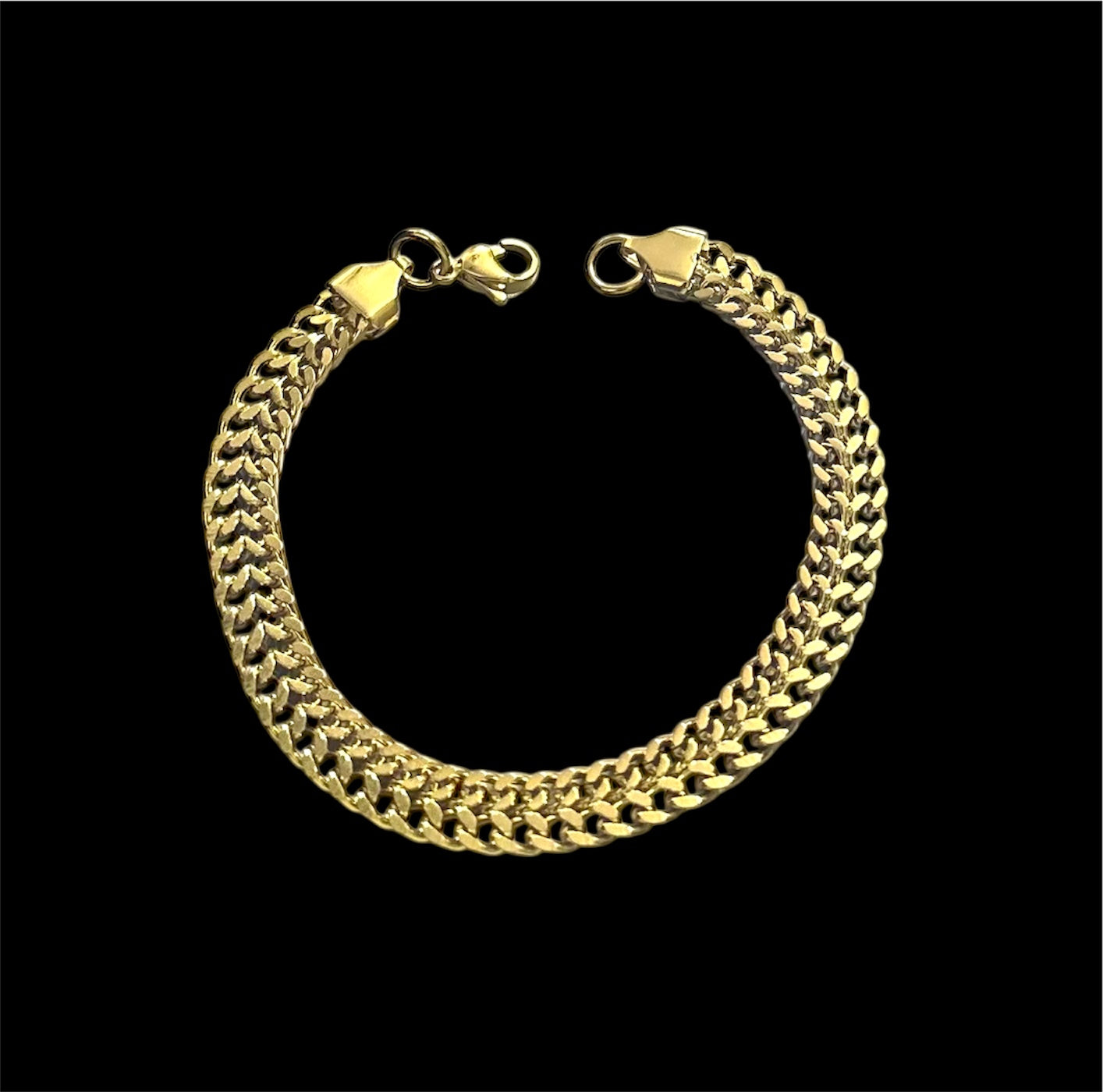 Men’s Flat Chain Bracelet – Sleek Stainless Steel Link Wristband