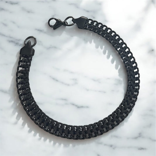 Men’s Flat Chain Bracelet – Sleek Stainless Steel Link Wristband