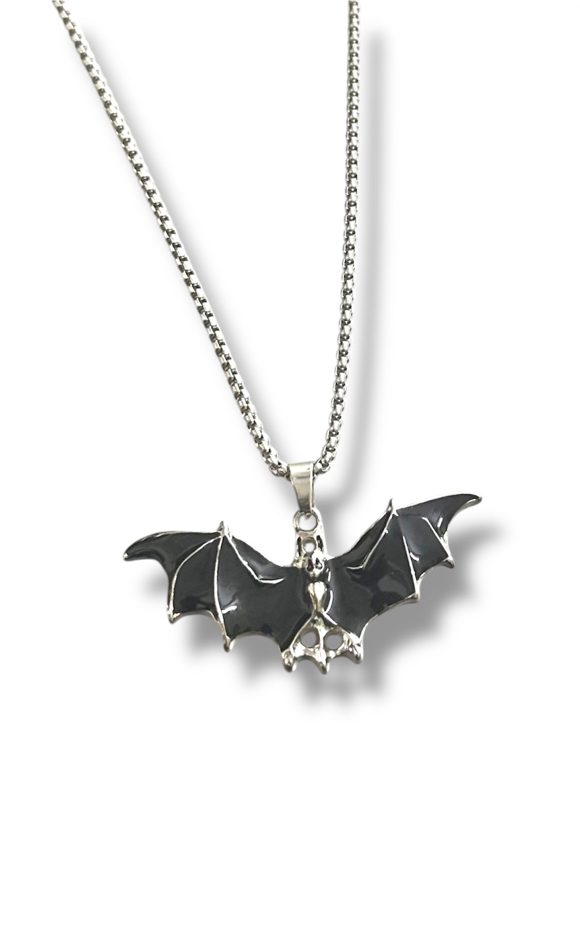 Gothic Bat Pendant Necklace for Men & Women | Dark Aesthetic Stainless Steel Chain | Unisex Statement Jewelry