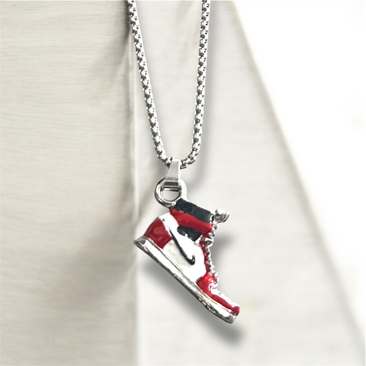 Mini Sneaker Pendant Necklace – High Top Shoe | Unisex Street Style Chain