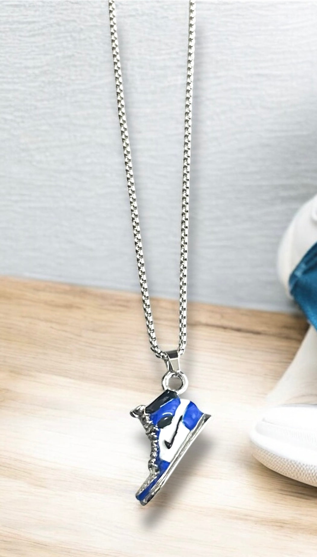 Mini Sneaker Pendant Necklace – High Top Shoe | Unisex Street Style Chain