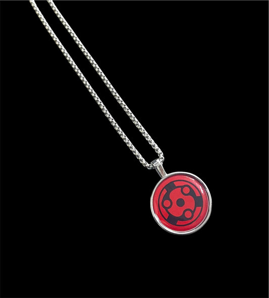 Uchiha Clan Sharingan Necklace – Naruto Inspired Pendant for Anime Fans