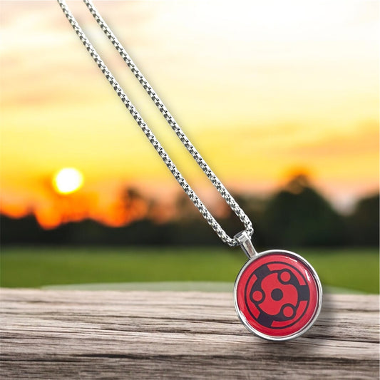 Sharingan Necklace – Mangekyou Pendant for Anime Fans | Unisex Chain