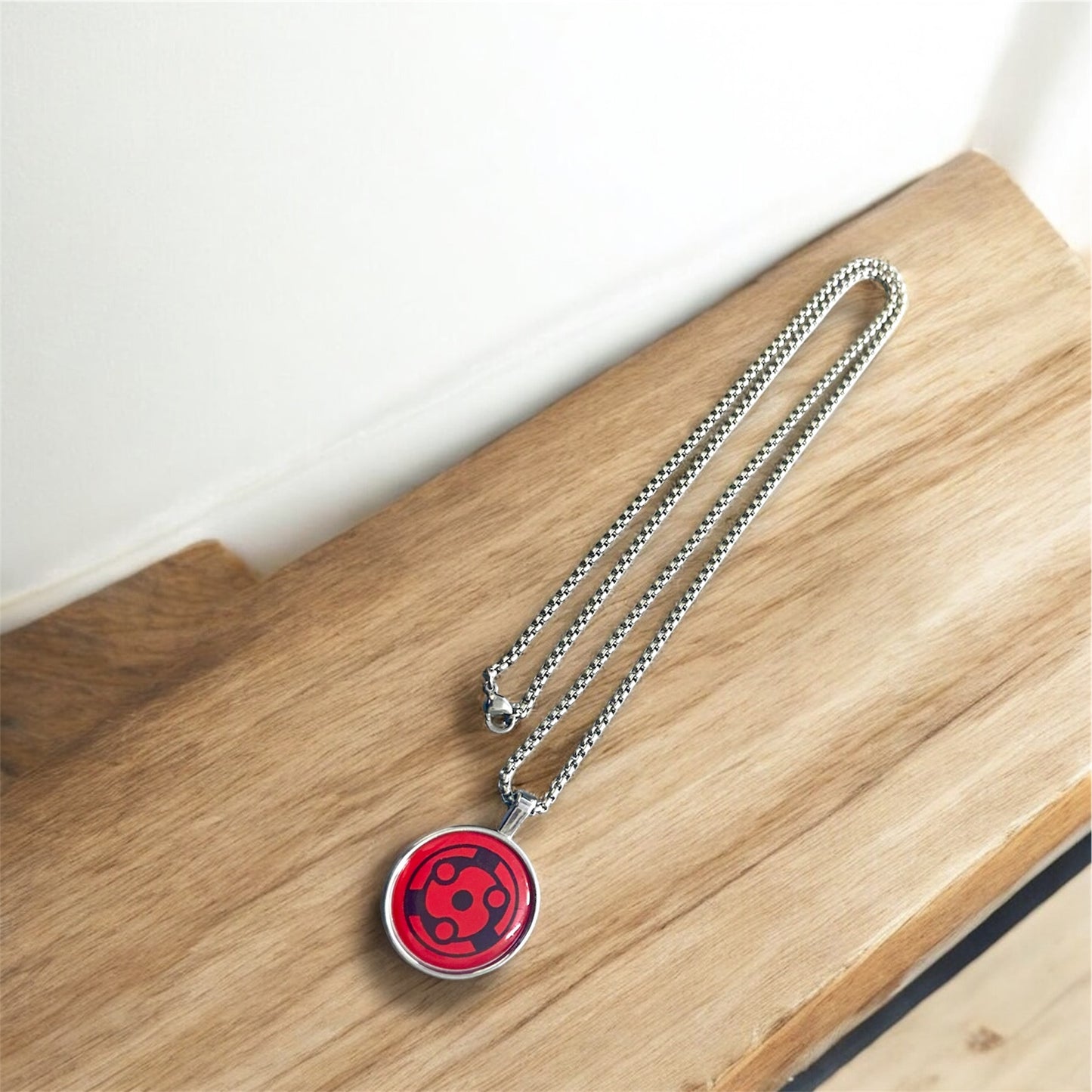 Sharingan Necklace – Mangekyou Pendant for Anime Fans | Unisex Chain