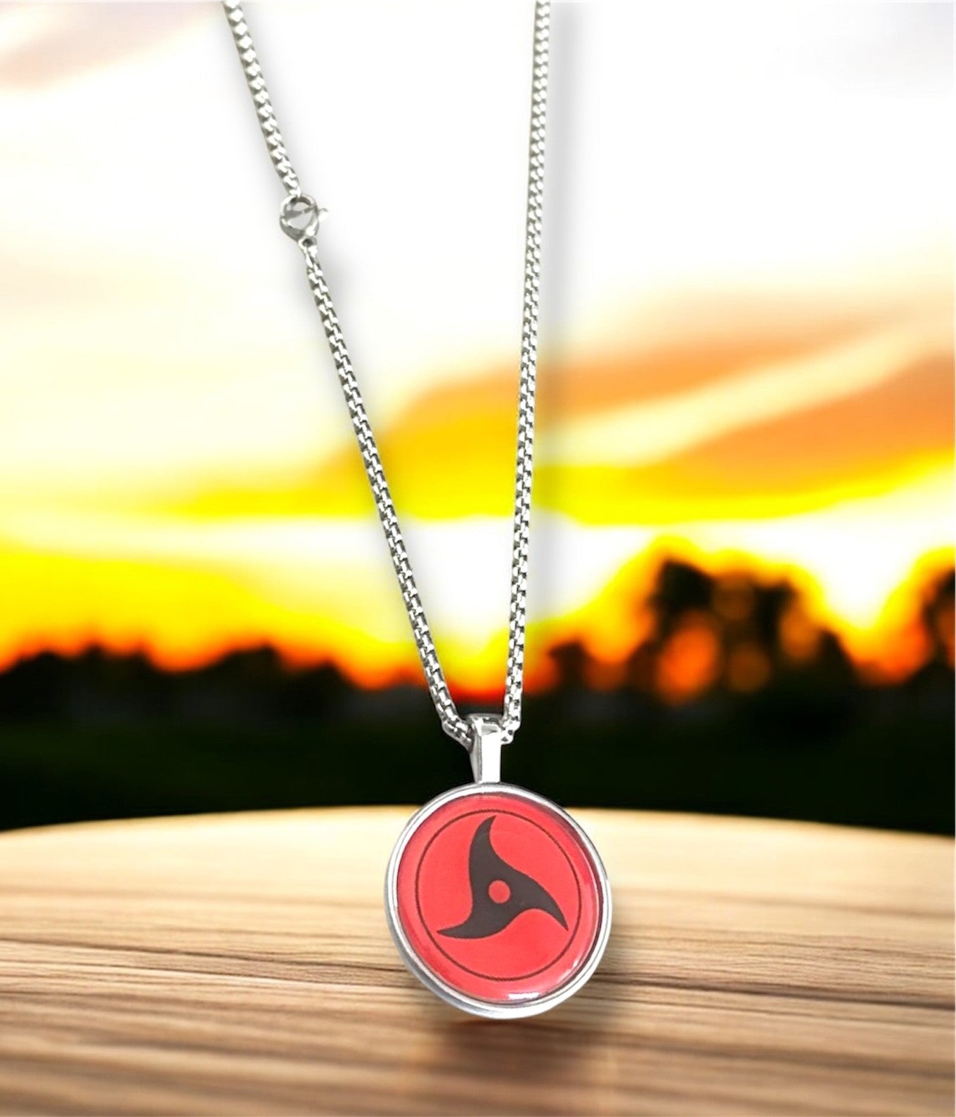 Uchiha Sasuke Mangekyō Sharingan Necklace – Naruto Anime Pendant