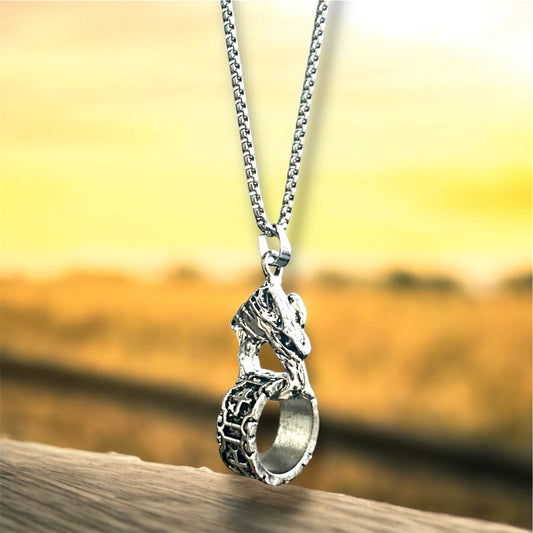Dragon Claw Ring Pendant Necklace – Gothic Statement Jewelry for Men & Women