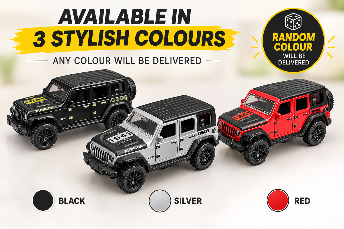 Off-Road SUV Toy Car for Kids – Miniature Jeep Style Pull Back Car | Random Colors |
