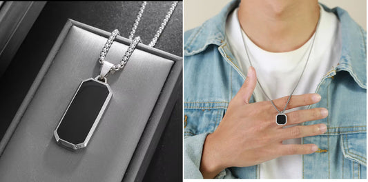 Combo of 2 Rectangle and Square Fashion Necklace Chain