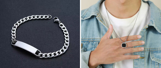 Combo of Chain Hand Bracelet and Fashion Necklace Chain