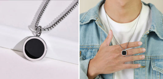 Combo of 2 Square and Round Fashion Necklace Chain
