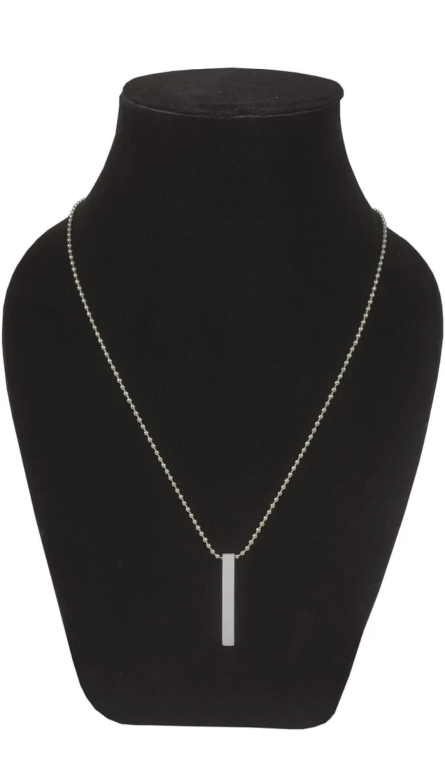 Stainless Steel Bar Long Necklace Pendant Chain