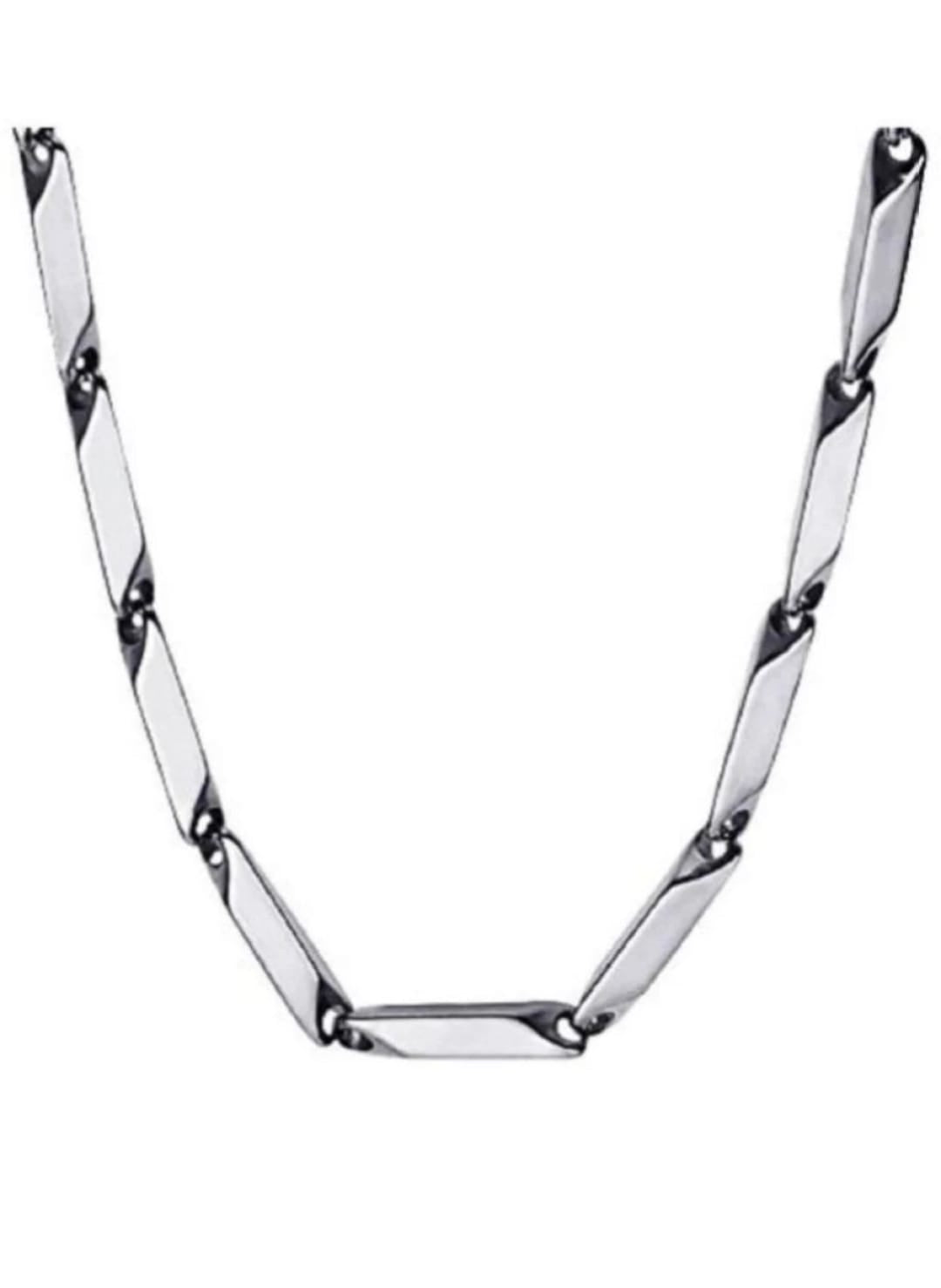 Premium Sleek Silver Stainless Steel Short Necklace Chain for Boys