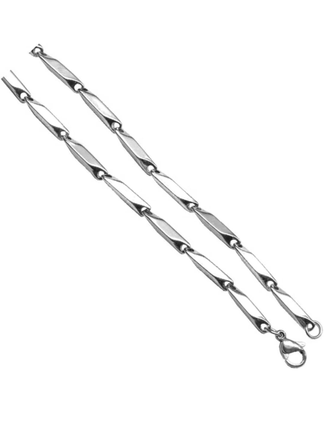 Premium Sleek Silver Stainless Steel Short Necklace Chain for Boys